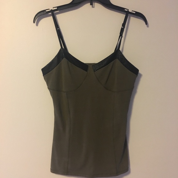 !! SOLD !! Express faux leather trimmed tank - Picture 3 of 8